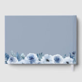 Bohemian Dusty Blue Floral Wedding Gastenboek (Achterkant)