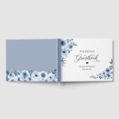 Bohemian Dusty Blue Floral Wedding Gastenboek (Volledig)