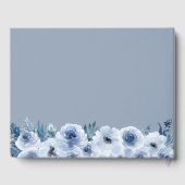 Bohemian Dusty Blue Floral Wedding Gastenboek (Achterkant)