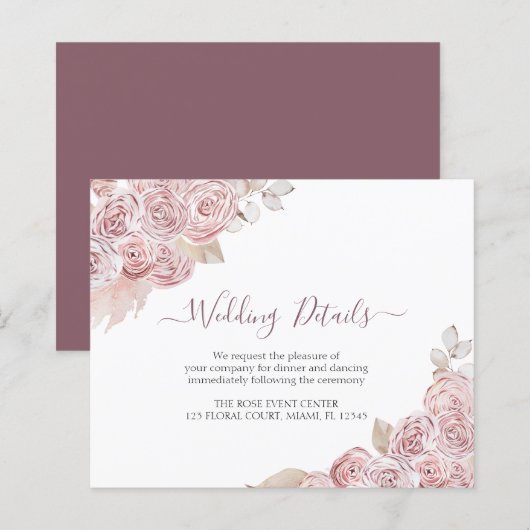 Bohemian Dusty Pink Floral (Voorkant / Achterkant)