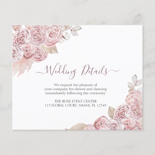 Bohemian Dusty Pink Floral (Voorkant)