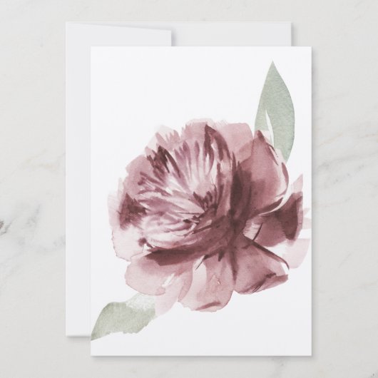 Bohemian Dusty Roos Bridal Shower Kaart (Achterkant)