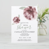 Bohemian Dusty Roos Bridal Shower Kaart (Staand voorkant)