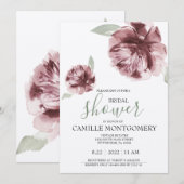 Bohemian Dusty Roos Bridal Shower Kaart (Voorkant / Achterkant)