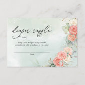 Bohemian Dusty Roos Greenery Krans Diper Raffle Informatiekaartje (Voorkant)