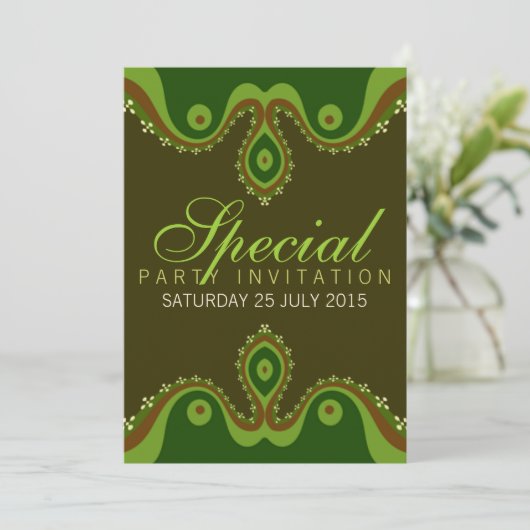 Bohemian Earth Goddess Special Invitations Kaart (Staand voorkant)