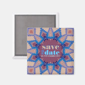 Bohemian Earth Star Save the Date Magnet (Voorkant / Achterkant)