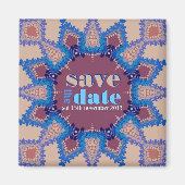 Bohemian Earth Star Save the Date Magnet (Voorkant)