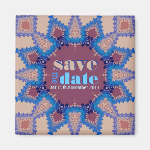 Bohemian Earth Star Save the Date Magnet