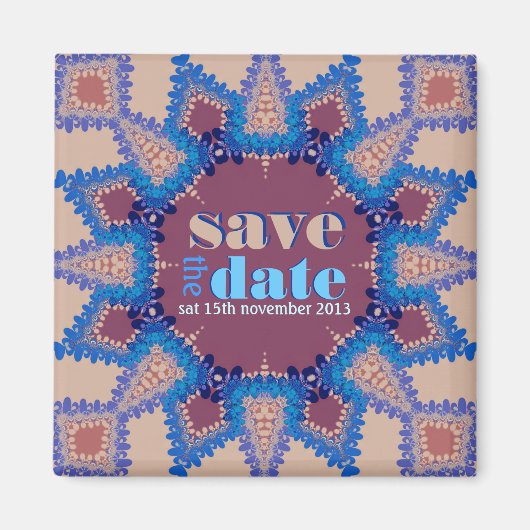 Bohemian Earth Star Save the Date Magnet (Voorkant)