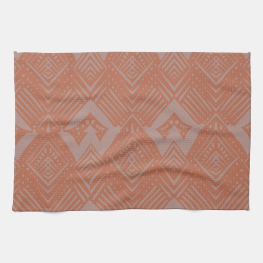 Bohemian earth toned kitchen towel theedoek (Horizontaal)