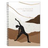 Bohemian Earth Tones Yoga Studio Visitekaartje Notitieboek (Voorkant)