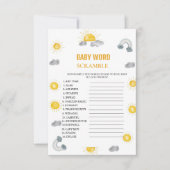 Bohemian een beetje zonneschijn baby shower spel k kaart (Voorkant)