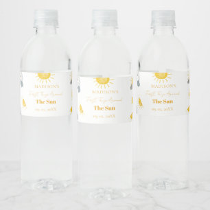 Bohemian eerste reis rond de zon 1e verjaardag waterfles etiket