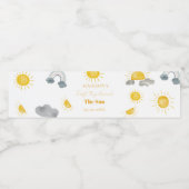 Bohemian eerste reis rond de zon 1e verjaardag waterfles etiket (Enkel label)