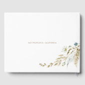 Bohemian Elegant Dried Meadow Grass Guest Book Gastenboek (Achterkant)