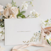 Bohemian Elegant Dried Meadow Grass Guest Book Gastenboek