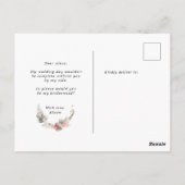 Bohemian Elegant Floral bruidsmeisje uitnodiging (Achterkant)