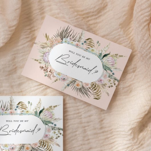 Bohemian Elegant Floral bruidsmeisje uitnodiging