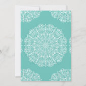 Bohemian Elegant White Lotus Mandalas Baby shower Kaart (Achterkant)