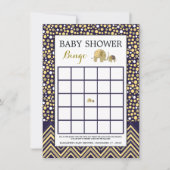 Bohemian Elephant and Chevron Baby shower Bingo Kaart (Voorkant)