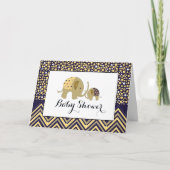 Bohemian Elephant & Chevron Baby shower Invitation (Voorkant)