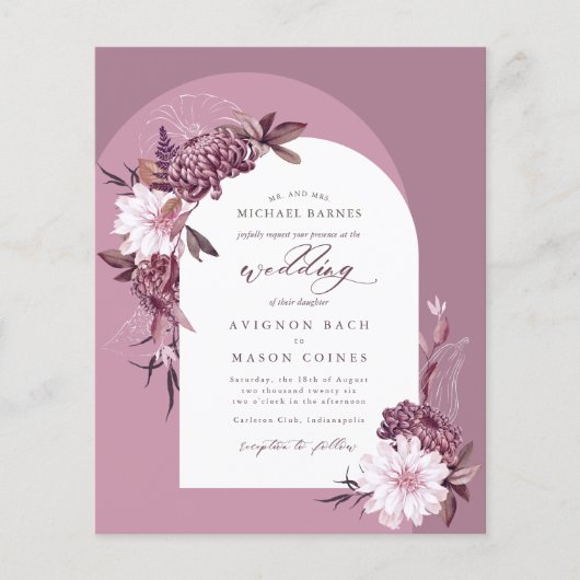 Bohemian Engels Lavendel Herfst Arch Budget Bruilo (Voorkant)