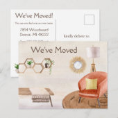 Bohemian Entryway Moving Announcement Briefkaart (Voorkant / Achterkant)