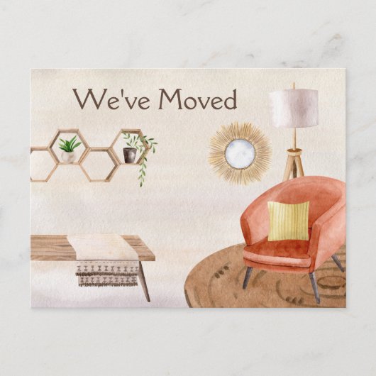 Bohemian Entryway Moving Announcement Briefkaart (Voorkant)