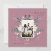 Bohemian Eucalyptus greenery Chic Floral bedankt Kaart (Voorkant)