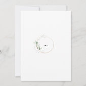 Bohemian Eucalyptus Greenery Gold Wedding Kaart (Achterkant)