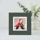 Bohemian Evergreen Fern Modern Minimalist Feestdagenkaart (Staand voorkant)