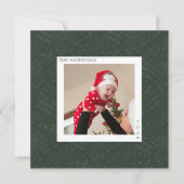 Bohemian Evergreen Fern Modern Minimalist Feestdagenkaart (Voorkant)