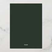 Bohemian Evergreen Varen Moderne minimalistische b Folie Uitnodiging (Achterkant)