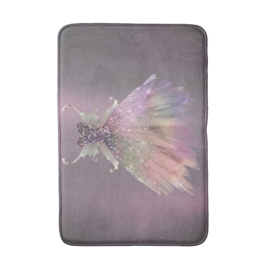 Bohemian Fairy Ball Gown | Gedempte Ombre-wijnglan Badmat (Voorkant Verticaal)