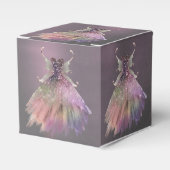 Bohemian Fairy Ball Gown | Gedempte Ombre-wijnglan Bedankdoosjes (Voorkant Zijde)