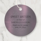 Bohemian Fairy Ball Gown | Gedempte Ombre-wijnglan Bedankjes Labels (Achterkant)