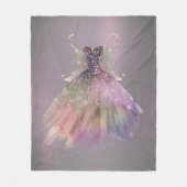 Bohemian Fairy Ball Gown | Gedempte Ombre-wijnglan Fleece Deken (Voorkant)