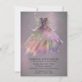 Bohemian Fairy Ball Gown | Gedempte Ombre-wijnglan Kaart (Voorkant)