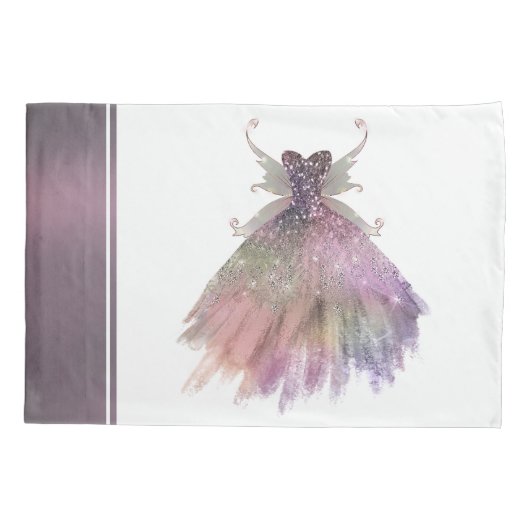 Bohemian Fairy Ball Gown | Gedempte Ombre-wijnglan Kussensloop (Achterkant)