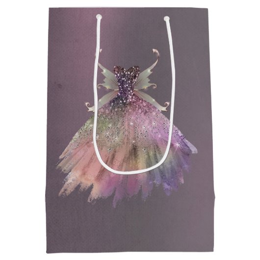 Bohemian Fairy Ball Gown | Gedempte Ombre-wijnglan Medium Cadeauzakje (Achterkant)