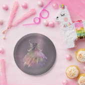 Bohemian Fairy Ball Gown | Gedempte Ombre-wijnglan Papieren Bordje (Feest)