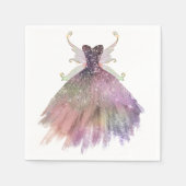 Bohemian Fairy Ball Gown | Gedempte Ombre-wijnglan Servet (Voorkant)
