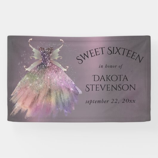 Bohemian Fairy Ball Gown | Gedempte Ombre-wijnglan Spandoek (Horizontaal)