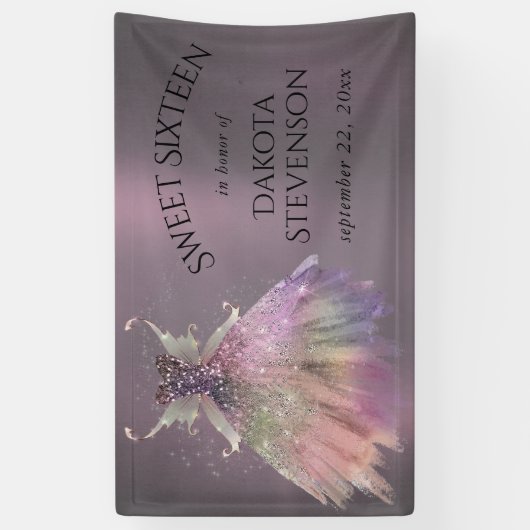 Bohemian Fairy Ball Gown | Gedempte Ombre-wijnglan Spandoek (Verticaal)