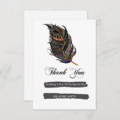 Bohemian Feather Bedankkaart (Voorkant / Achterkant)