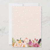 Bohemian Feather Boho Floral Wreate Vrijgezellenfe Kaart (Achterkant)