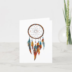 Bohemian Feather Dreamcatcher Groeten Kaart