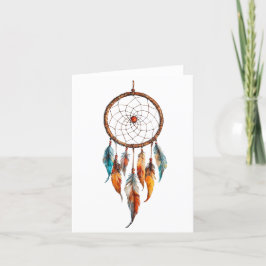 Bohemian Feather Dreamcatcher Groeten Kaart