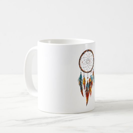 Bohemian Feather Dreamcatcher Mok (Voorkant links)